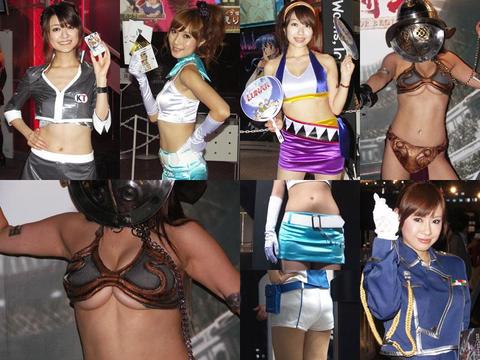 2009東京ゲームショウのコスプレコンパニオンを盗撮！？