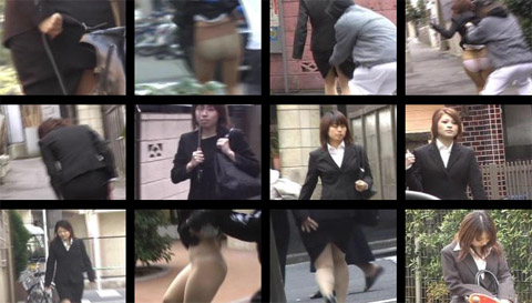 OLのパンチラというよりもパンモロですよ。スカートめくり！